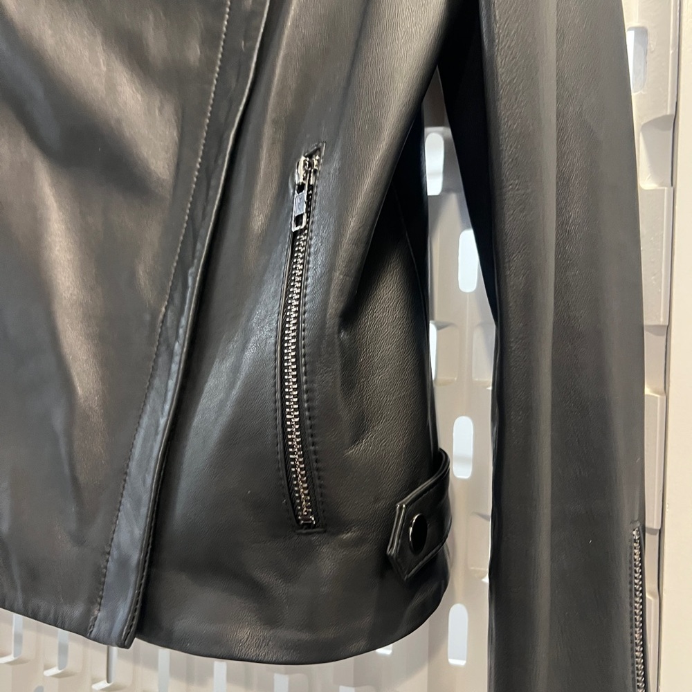 Theory light leather spring jacket. - image 2